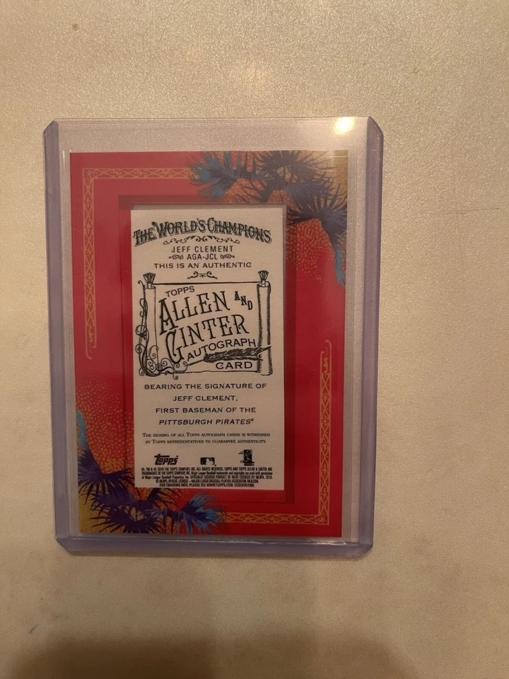 2010 Topps Allen and Ginter Autographs #JCL Jeff Clement Red Ink Auto /10 - Image 2 of 2