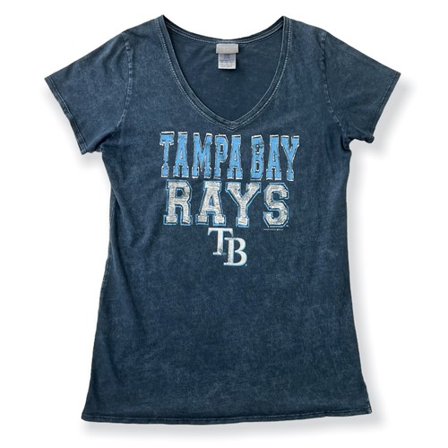 Tampa Bay Rays Tropicana Field T-Shirt from Homage. | Navy | Vintage Apparel from Homage.