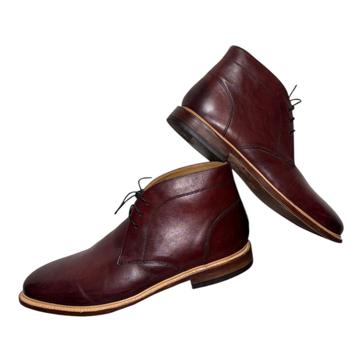 Mens Burgundy Chukka Leather Boots FLORSHEIM IMPERIAL ANNUITY