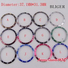 37.1mm*31.3mm Slope AluminumAlloy Red Navy Blue Watch Bezel Insert Fit 39mmWatch