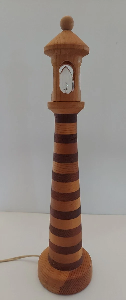 Wooden on sale lighthouse lamp