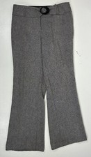 Joseph Ribkoff Herringbone Slacks PANTS Gray Size 12 Wide Leg