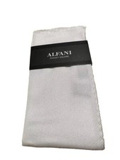 Alfani Pocket Square Mens 100 SILK- Pearl White