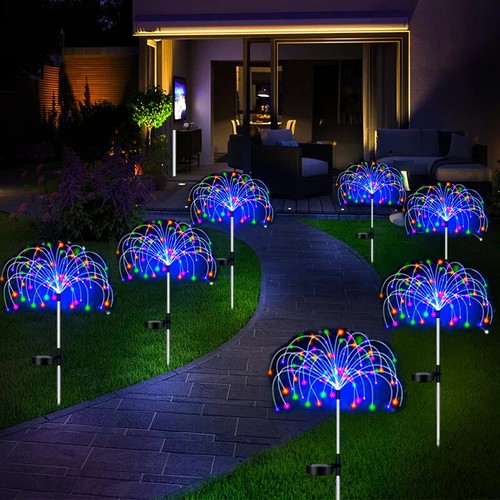 Pathway Lights Solar LED Outdoor Waterproof Firework Garden Decor Lawn Yard Lamp - Picture 13 of 16