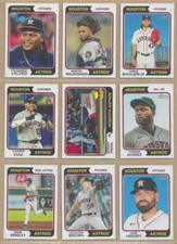 2023 Topps Heritage HOUSTON ASTROS Base Team Set of (11) Alvarez Tucker Pena