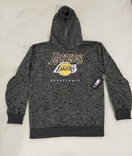 NWT LA Lakers Space Gray/ Black Youth Boys 18-20 XL Hoodie UNK NBA 70 Retail