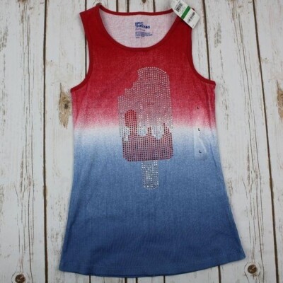 Epic Threads Rhinestone Tank Top girls L