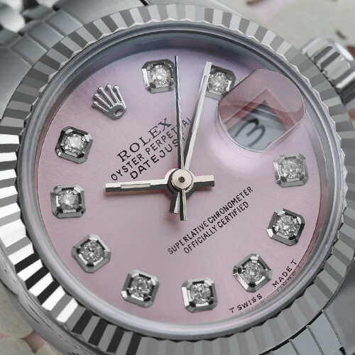 Rolex donna 26mm Datejust quadrante rosa Diamante Accento Orologio in  Acciaio Inox | eBay