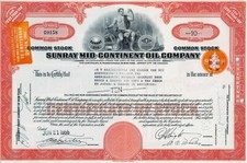 Sunray MID-Continent Oil Company, Delaware, 1955 (10 Shares) - Amsterdam