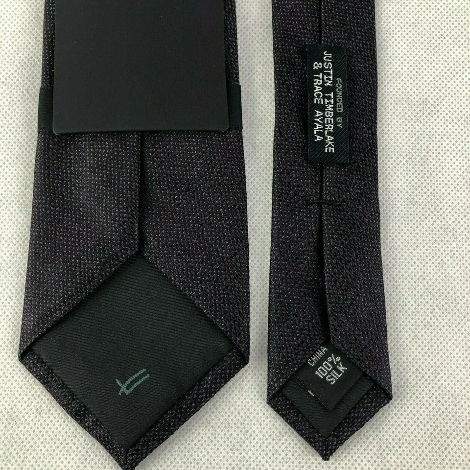 Corbata William Rast por Justin Timberlake púrpura ajustada para hombre de seda Foto 4 de 4