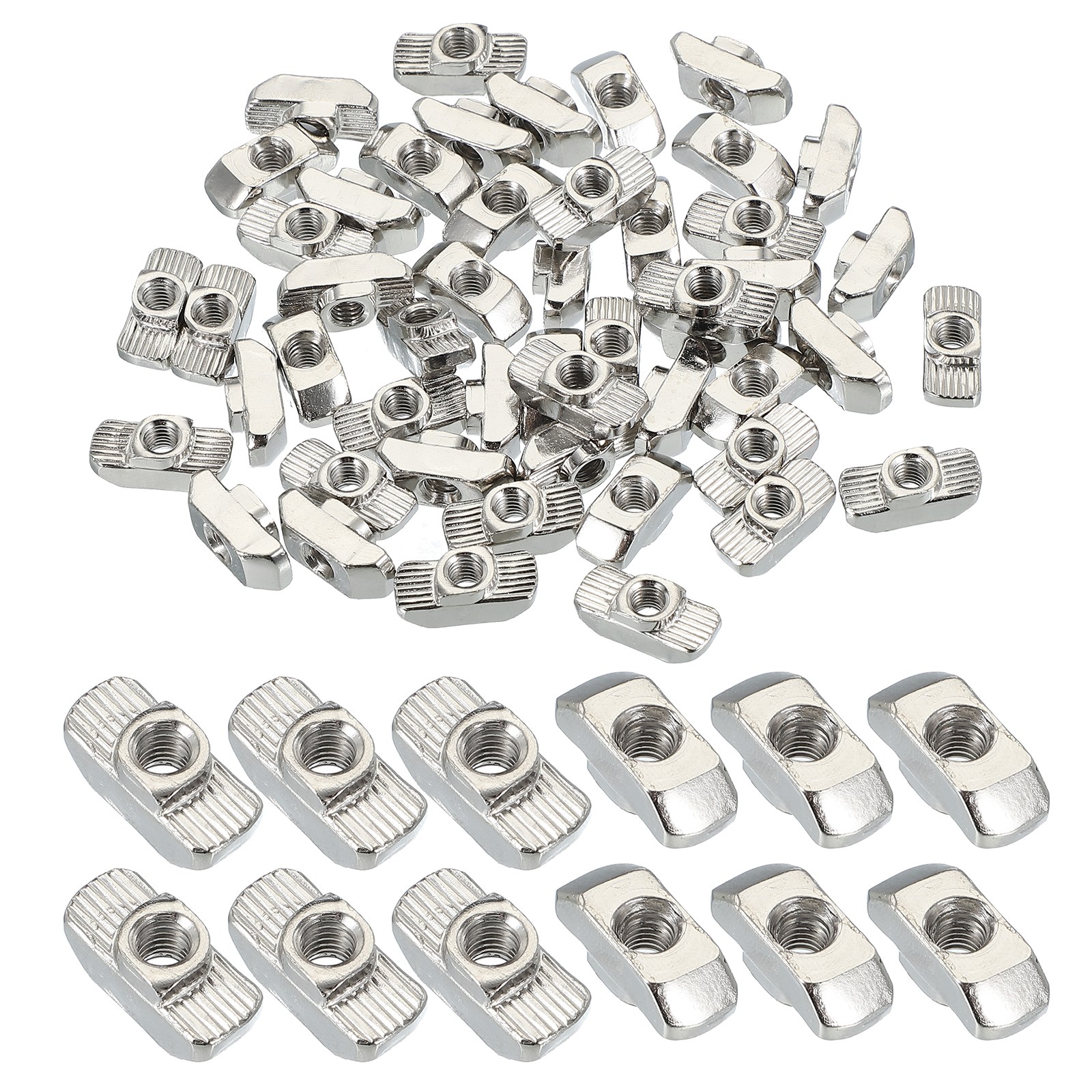 50pcs 4040 Series M5 T Nuts T Slot Nut Hammer Head Fastener Nut Silver