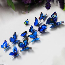 12PCS 3D Butterfly Wall Art DIY Home Decoration Stickers for Bedroom Nursery