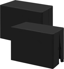 Fitted Tablecloth Black Table Cloths for 4 Foot Rectangle Tables 2 Pack Table