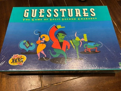 SEALED Vintage Guesstures Board Game 1990 Milton Bradley Split-Second Charades