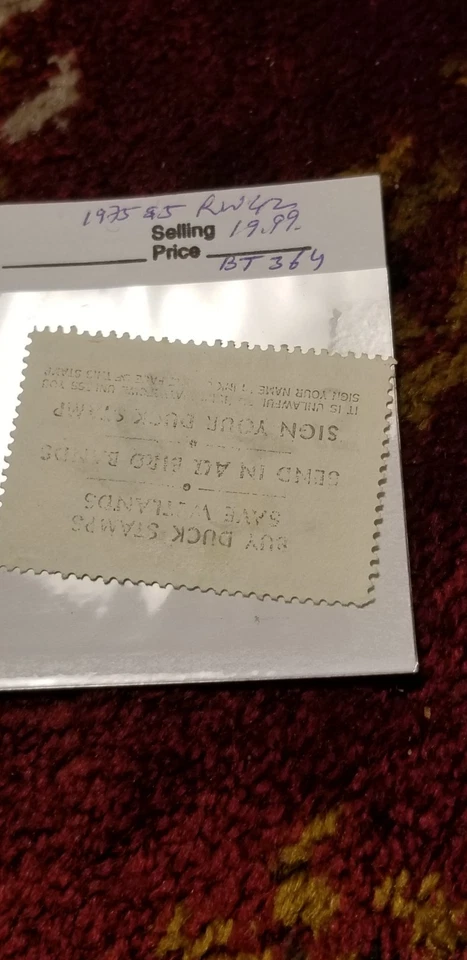 USA 1975 $5 Duck Migratory Bird Hunting Stamp Scott#RW42 Rare Find IDbt315. - Image 3 of 3