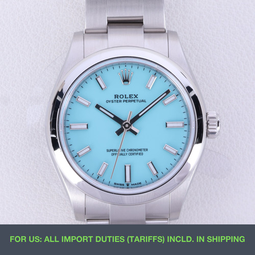 Rolex Oyster Perpetual 31 277200 31mm Sky Blue Dial Full Set N...