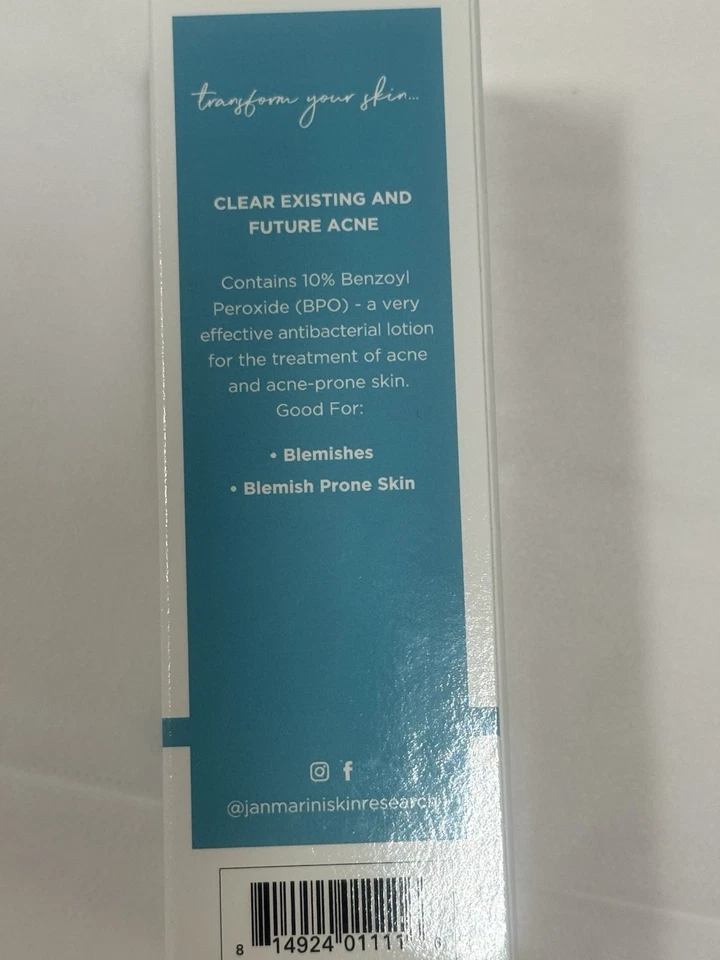 Jan Marini Benzoyl Peroxide Lotion 10% 4oz  119ml New In Box - Image 2 of 4