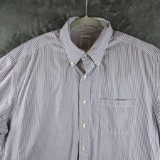 VTG Brooks Brothers Makers Purple Striped Dress Shirt Men's 16.5 USA Made