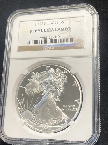 1997-P NGC PF69 ULTRA CAMEO AMERICAN SILVER EAGLE