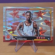 2025 Topps Chrome McDonald's All American West AJ Dybantsa Raywave Refractor #45