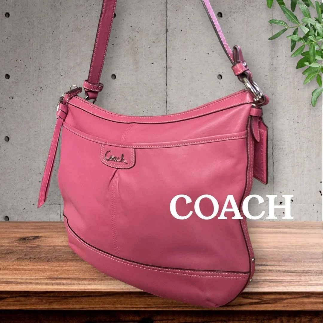 COACH ショルダーバッグ シグネチャー ハンドバッグ 2WAYバッグ ピンク Coach ピンク ショルダーバッグ バッグ & ハンドバッグ 女性用 | eBay