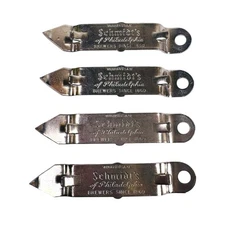 Vintage Schmidt's Beer of Philadelphia Metal Bottle/Can Opener Lot Of 4 Unused