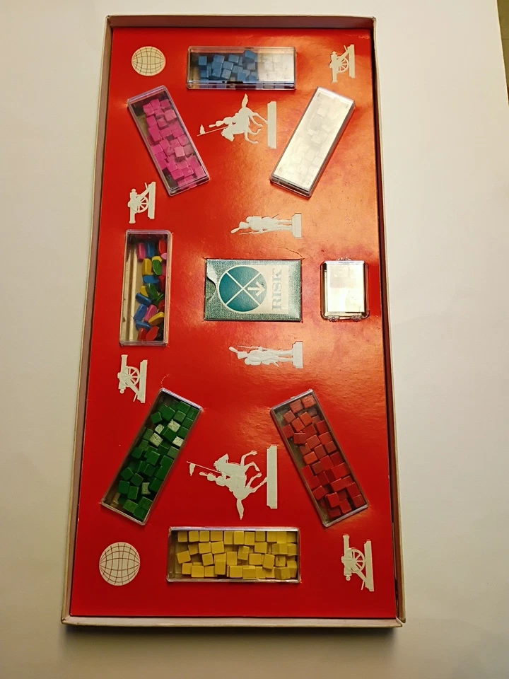 Vintage 1968 RISK Game by Parker Brothers, Wooden Pieces COMPLETE - Image 2 of 4