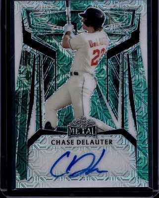 2023 Leaf Exotic #BA-CDL Chase DeLauter Base Autographs Mojo Light Blue #/2