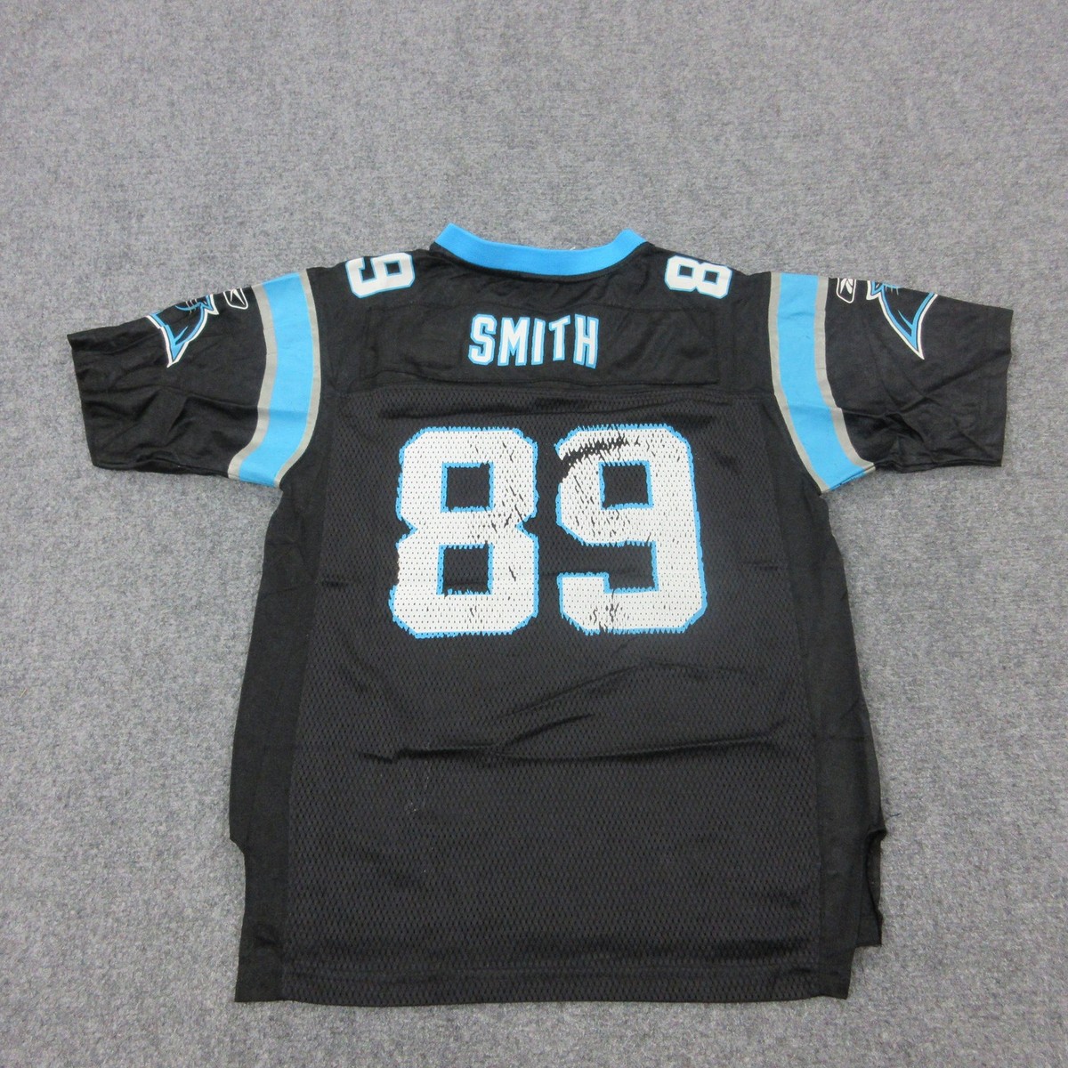 NFL パンサーズ スティーブ・スミス Reebok ジャージ【M】 Carolina Panthers Jersey Boys Large Black NFL Football Steve Smith