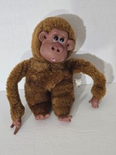 Vintage 1980s Russ Berrie 10" Plush Monkey Rutherford III Sucks Thumb or Toes