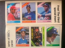 1991 Baseball Cards Magazine Inserts; 2 Uncut Sheets of 3 Cards; !!READ!!