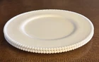 Vintage Westmoreland Milk Glass Beaded Edge Set Of Two 10 1/2 " Dinner Plates