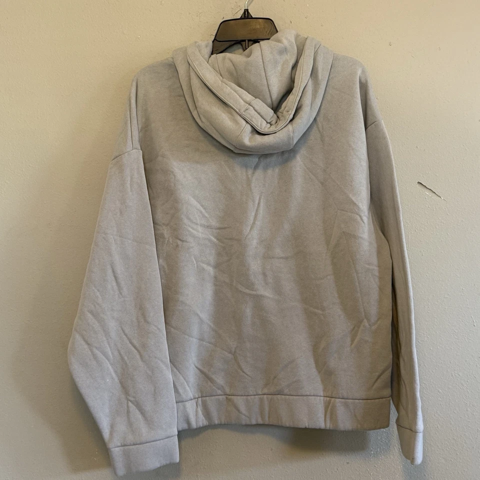 Alphalete 男式浅灰色拉链连帽衫休闲街头运动衫健身房 M 码 — 第 2/4 张图片