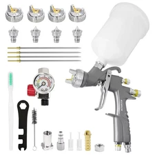 D1 Lvlp Air Spray Gun W/1.3/1.5/1.7/2.0mm Nozzles Car House Painting Furniture