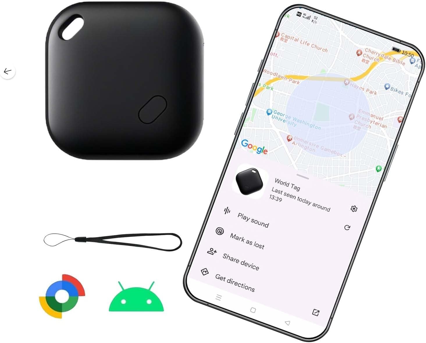 Air Tag for Android 1 Pack,Google Certified Android Tracker Tags,Smart ...