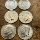 40% Silver Kennedy Half Dollar Lot of 6 - $3 FACE 40%
