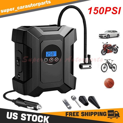 #ad Car Air Tire Pump Inflator Portable Compressor Digital Electric Auto 150PSI 12V $15.99