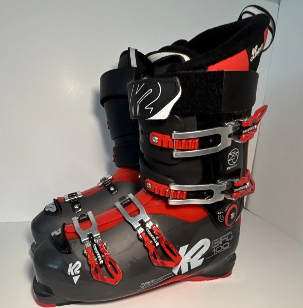 スキー 28-28.5cm K2 BFC 100 K2 BFC 100 Men's Alpine Ski Boots Black/Red/Gray Mondo 28/28.5