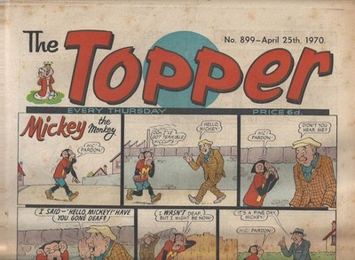 THE TOPPER COMIC + COA No 899  - 25 Apr 1970 VINTAGE & ORIGINAL PERFECT GIFT