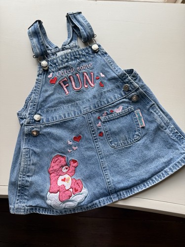 Vintage Care Bears Denim dress overalls