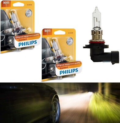 Philips Standard 9011 HIR1 65W Two Bulbs Head Light High Beam Replacement Stock