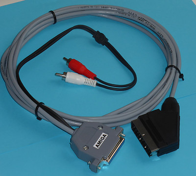 AMIGA RGB SCART AUDIO-VIDEO KABEL 1 Meter. 