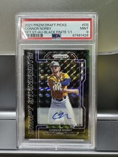 conner norby auto 1/1 Prizm Draft Picks #DS-CN Black Finite 2021 PSA 9 