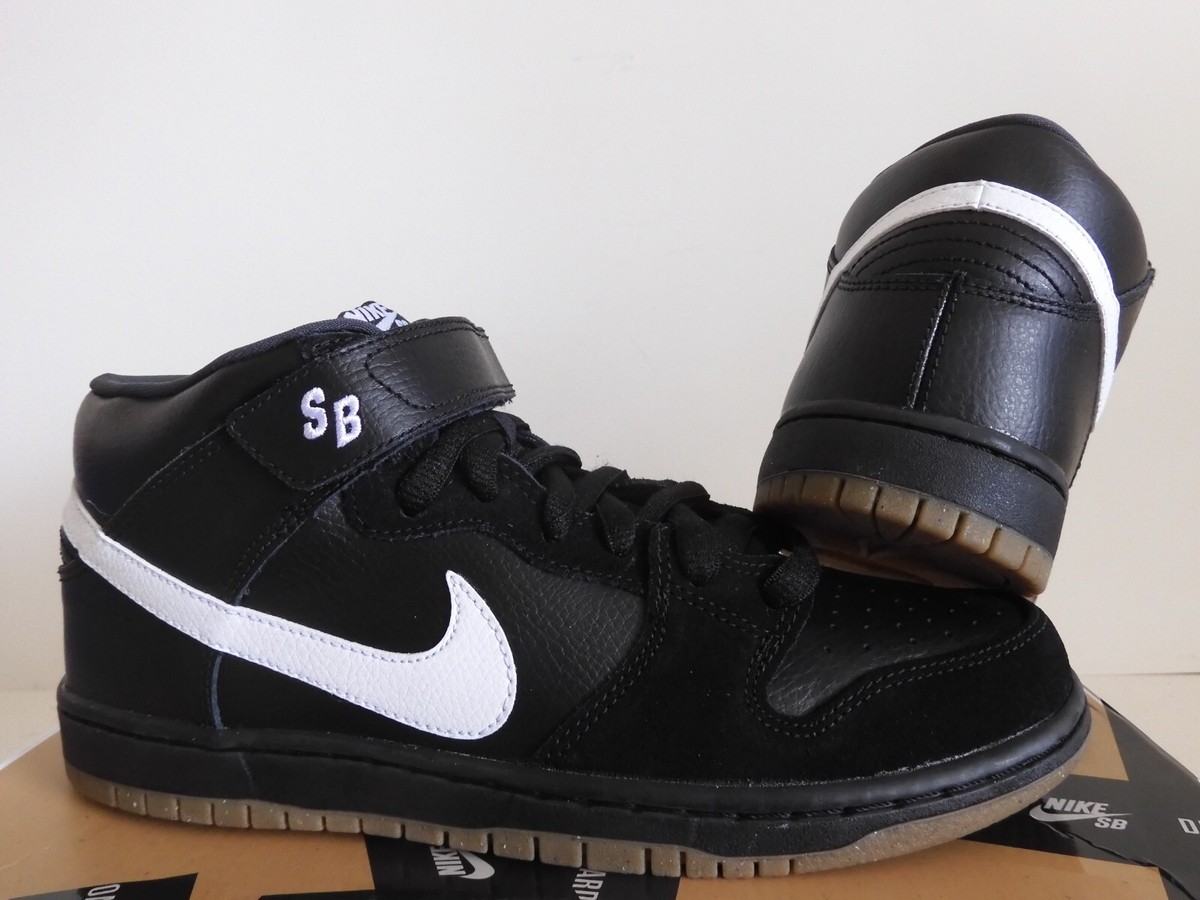 NIKE DUNK MID PRO SB BLACK-WHITE-ANTHRACITE SZ 10.5 