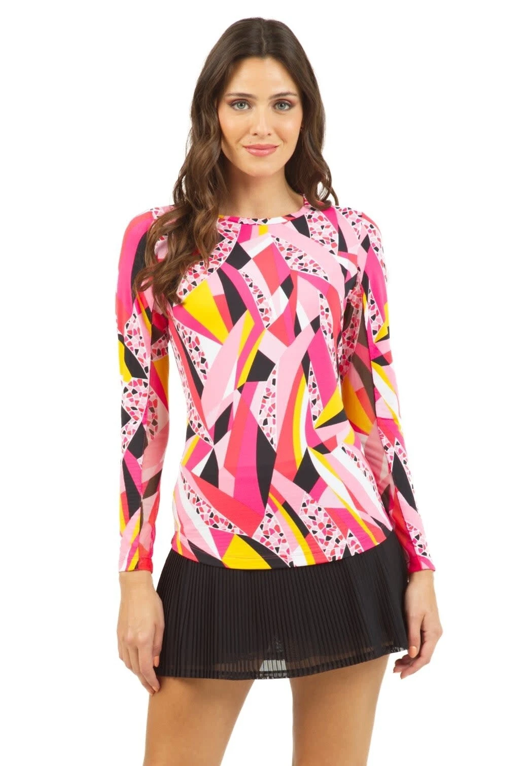 IBKUL Top Size XS Brianna Watermelon Pink Preppy Golf Tennis Pickleball New
