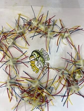 Fuzzy Dice bait Wonderbread  with Red, Blue, Yellow and White wigglers   Bin 52