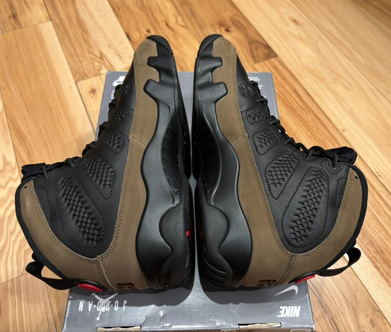 Nike Air Jordan 9 Retro Black True Red Light Olive HV4794 030 Men's Size 5 thumbnail 6