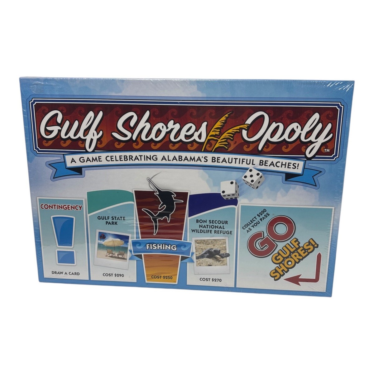NEW) Gulf Shores Opoly Monopoly Board Game Alabama's Beautiful