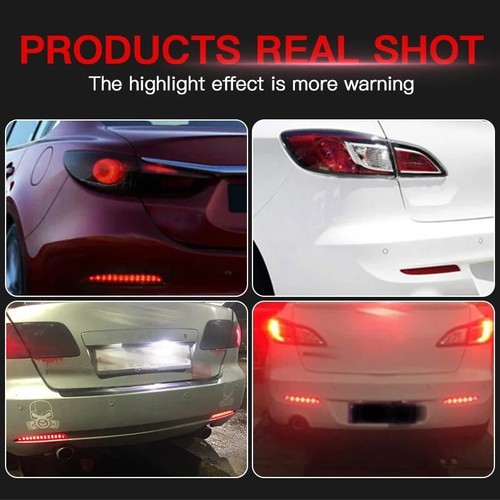Red Lens LED Bumper Reflector Tail Brake Stop Light For 2010-13 Mazda 3 Axela BL - Picture 13 of 21