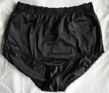 Cabernet Panty Lingerie Lace Granny Vintage Brief Shiny Black Women 6